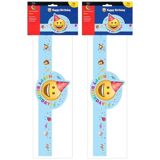 Creative Teaching Press&#xAE; Emoji Fun Happy Birthday Crown, 2 Packs of 30